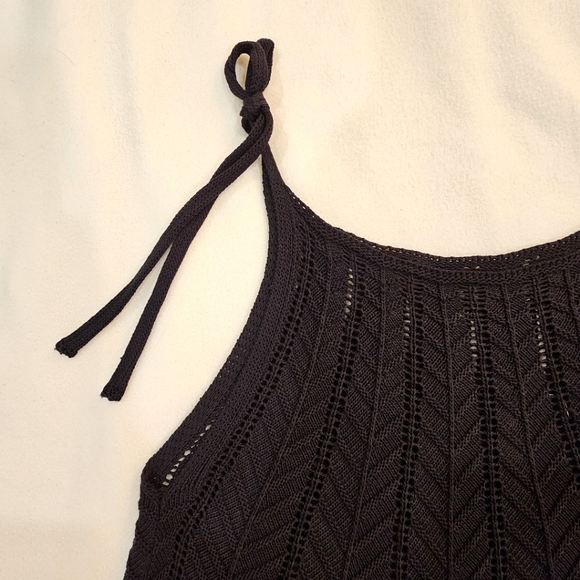 Knit Black Top with Adjustable Straps - Picture 2 of 2